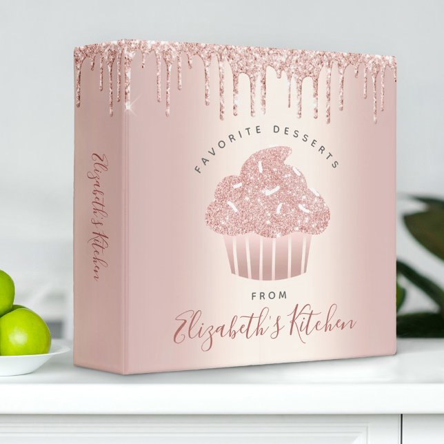 Classeur Recette livre de cuisine Rose Cupcake Parties scin (Créateur téléchargé)