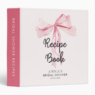 Classeur Recette Livre Fête des mariées Bow rose
