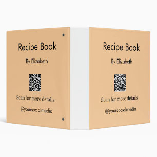 Classeur Recette livre scan QR code médias sociaux repas de