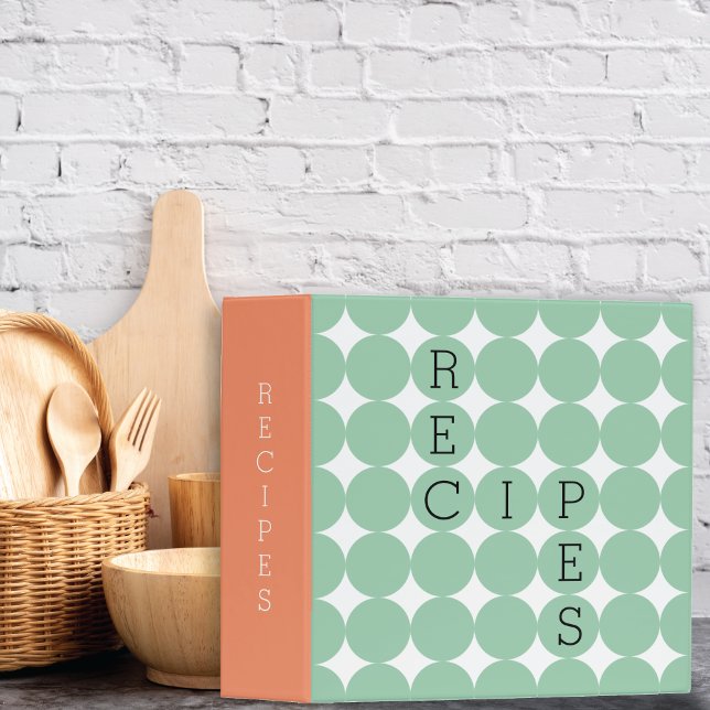 Classeur Recette moderne de Polka Dot Retro (Créateur téléchargé)