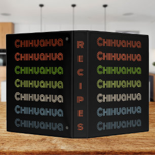 Classeur Recette Motif Retro Chihuahua
