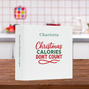 Classeur Recette Noël citation drôle régime