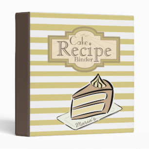 Classeur Recette personnalisée de tranche de gâteau