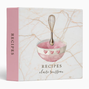 Classeur Recette Personnalisée Élégante Cuillère en Or