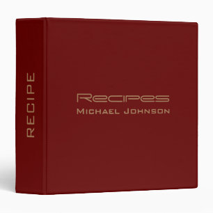 Classeur Recette personnalisée Journal dans Indigo Red Gol