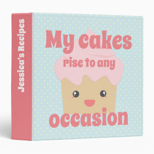 Classeur Recette pointillée de Kawaii de citation mignonne