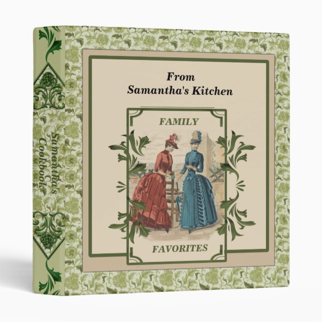 Classeur Recette victorienne à l'ancienne (Devant/Côté)