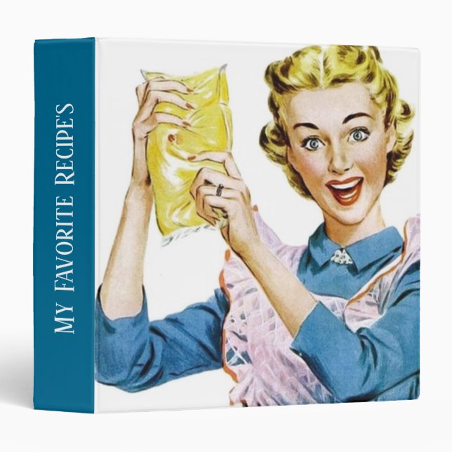 Classeur recette vintage rétro (Devant/Côté)