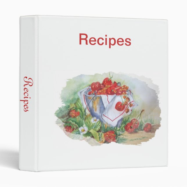Classeur Recettes (Devant/Côté)