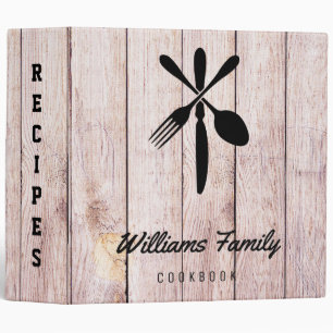 Classeur Recettes Arrière - plans en bois vintage Livre de 