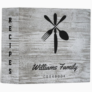 Classeur Recettes Arrière - plans en bois vintage Livre de 