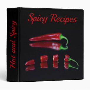 Classeur Recettes chaudes et épicées piment rouge