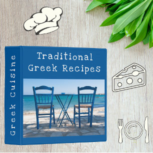 Classeur Recettes Cuisine grecque cuisine bleue personnalis