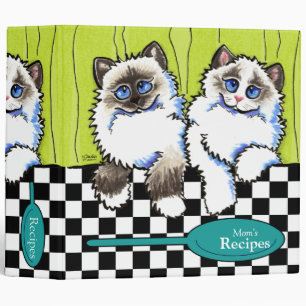Classeur Recettes Cute Ragdoll Chats Off-Leash Art™ Cuisine