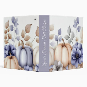 Classeur Recettes d'automne Citrouille et fleurs