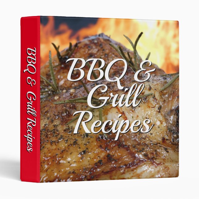 Classeur Recettes de BBQ et de gril (Devant/Côté)