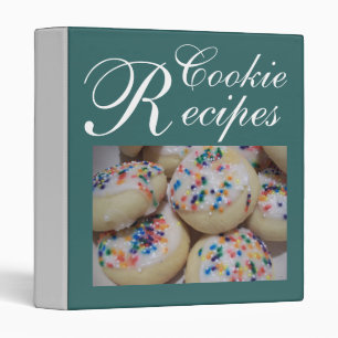 Classeur Recettes de biscuits Turquoise