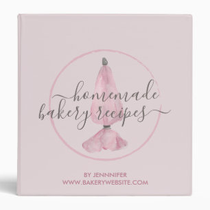 Classeur Recettes de cuisine de boulangerie rose