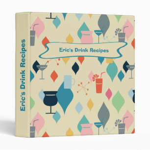 Classeur Recettes de drinks modernes du milieu du siècle