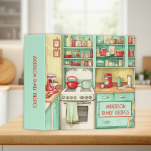 Classeur Recettes de famille de cuisine rétro vintage