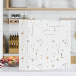 Classeur Recettes de famille de fleurs sauvages pressées ru