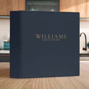 Classeur Recettes de famille personnalisées minimalistes si