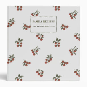 Classeur Recettes de famille personnalisées Tomate botaniqu