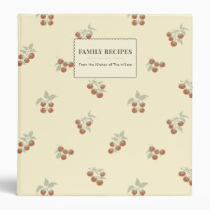 Classeur Recettes de famille personnalisées Tomate botaniqu