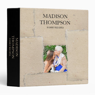Classeur Recettes de famille photo personnalisées vintages