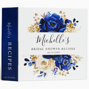 Classeur Recettes de Fêtes des mariées métalliques Royal Bl