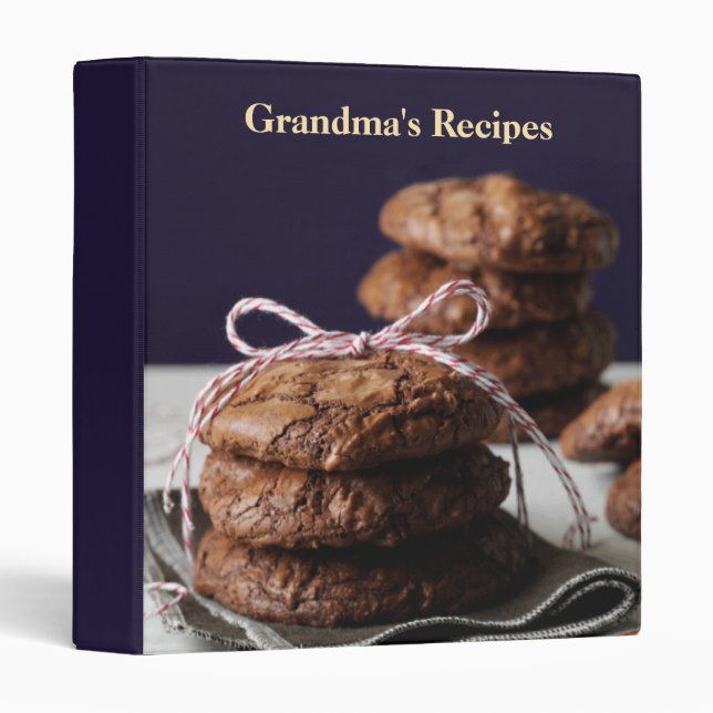 Classeur Recettes de grand-mère (Devant/Côté)