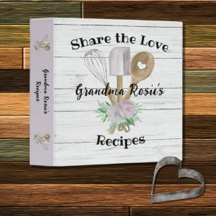 Classeur Recettes de grand-mère Partagez l'amour personna