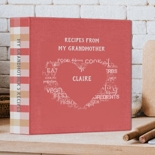Classeur Recettes de ma grand-mère Retro Plaid