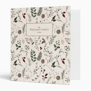 Classeur Recettes de Noël en famille de fleurs sauvages mod