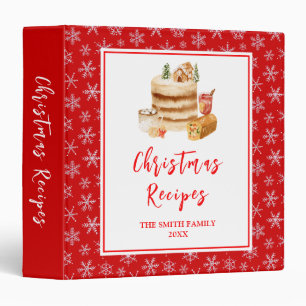 Classeur Recettes de pâtisserie de fêtes Gâteau de Noël