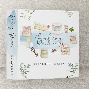 Classeur Recettes de pâtisserie personnalisées illustrées à