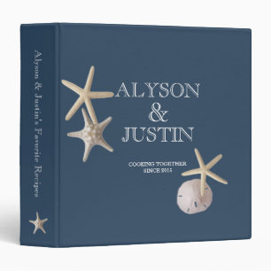 Classeur Recettes de poisson Starfish bleu marine et de dol