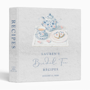 Classeur Recettes de thé de mariage vintage français en chi