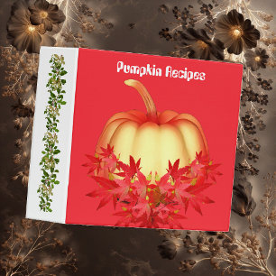 Classeur Recettes Délicieuses de Citrouille Feuillage d'Aut