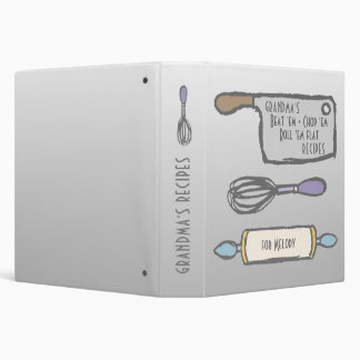 Classeur Recettes des outils de cuisine de grand-mère
