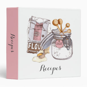 Classeur Recettes d'ingrédients de pâtisserie
