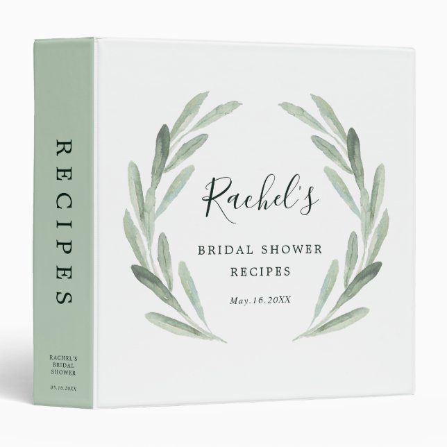 Classeur Recettes élégantes de Fêtes des mariées de couronn (Devant/Côté)