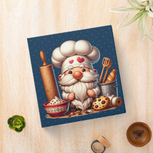 Classeur Recettes en bleu marine et blanc