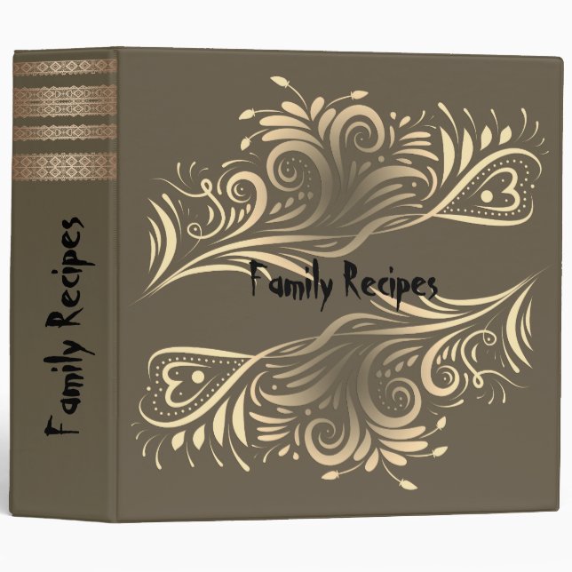 Classeur Recettes familiales (Devant/Côté)