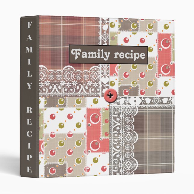 Classeur Recettes familiales (Devant/Côté)