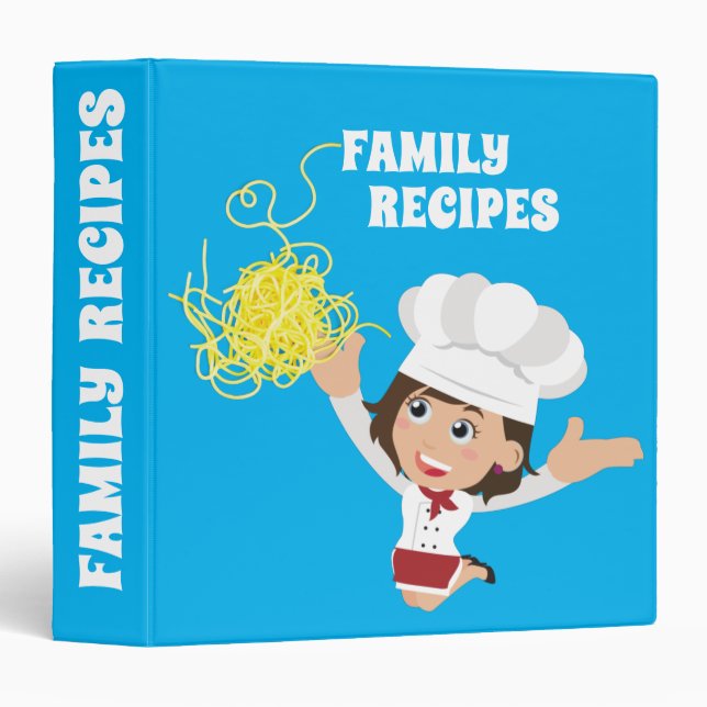 Classeur Recettes familiales (Devant/Côté)