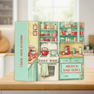 Classeur Recettes familiales cuisine Vintage rétro