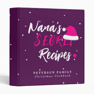 Classeur Recettes familiales de Noël modernes livre de cuis