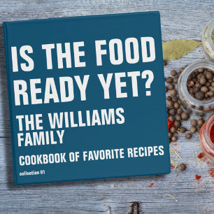 Classeur Recettes familiales drôle Livre de cuisine Typogra