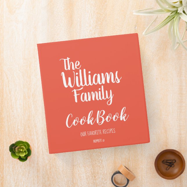 Classeur Recettes familiales favorites livre de cuisine rou (In Situ)